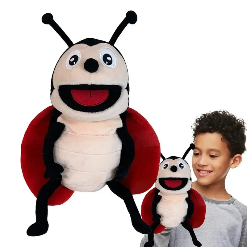 Handpuppen Kinderspielzeug Plüsch Insekten Tier Raupe Marienkäfer Handpuppen Puppe Familie Geschichtenerzählen Rollenspiele Fingerspielzeug