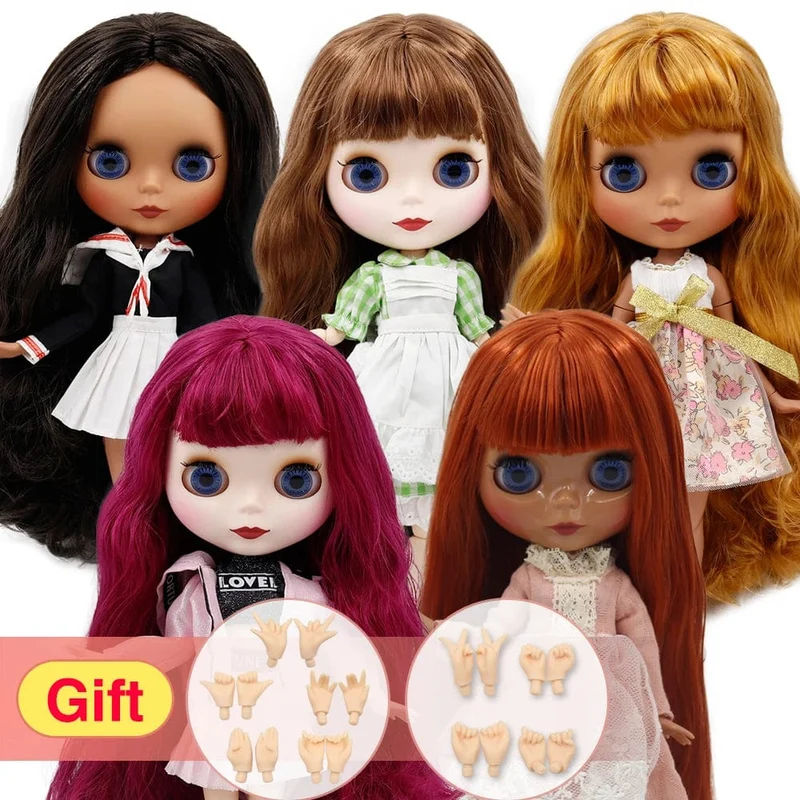 ICY DBS Blyth puppe joint körper weiß haut schwarz haut dunkle haut DIY Machen up spezielle preis geben hand set AB mädchen geschenk