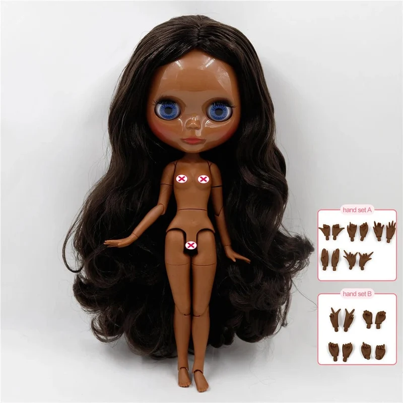 ICY DBS Blyth puppe joint körper weiß haut schwarz haut dunkle haut DIY Machen up spezielle preis geben hand set AB mädchen geschenk