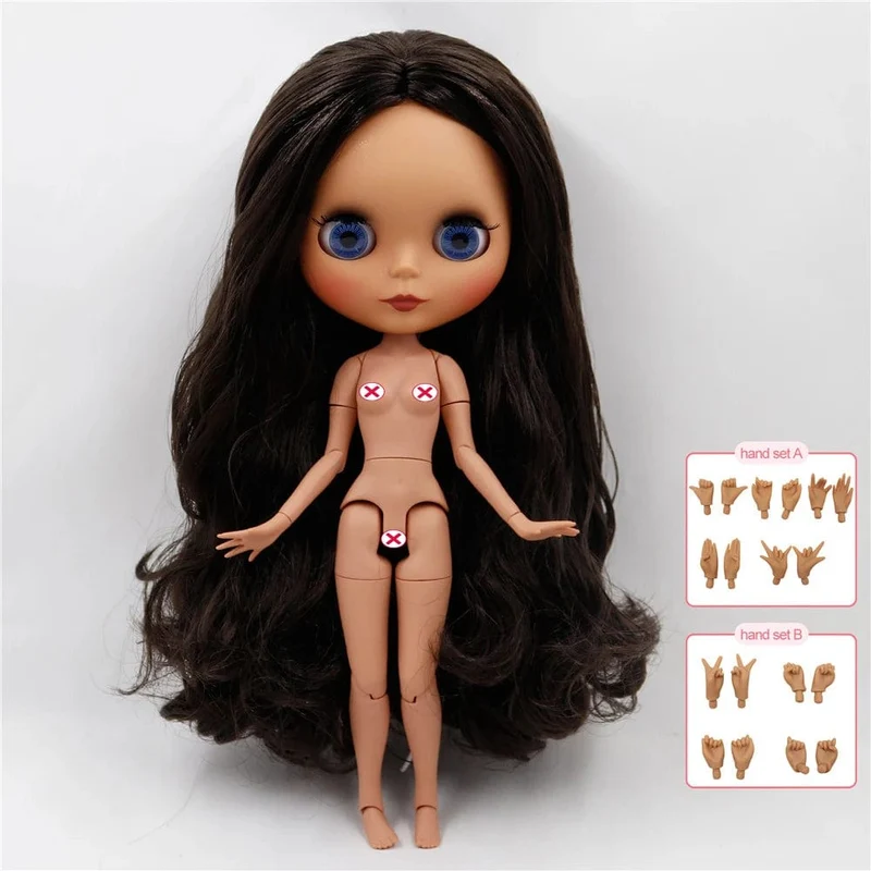 ICY DBS Blyth puppe joint körper weiß haut schwarz haut dunkle haut DIY Machen up spezielle preis geben hand set AB mädchen geschenk