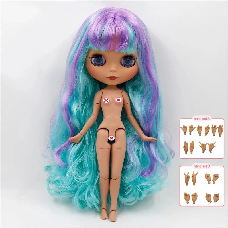 ICY DBS Blyth puppe joint körper weiß haut schwarz haut dunkle haut DIY Machen up spezielle preis geben hand set AB mädchen geschenk