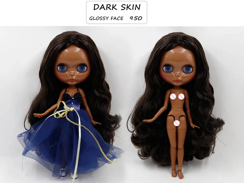 ICY DBS Blyth puppe joint körper weiß haut schwarz haut dunkle haut DIY Machen up spezielle preis geben hand set AB mädchen geschenk
