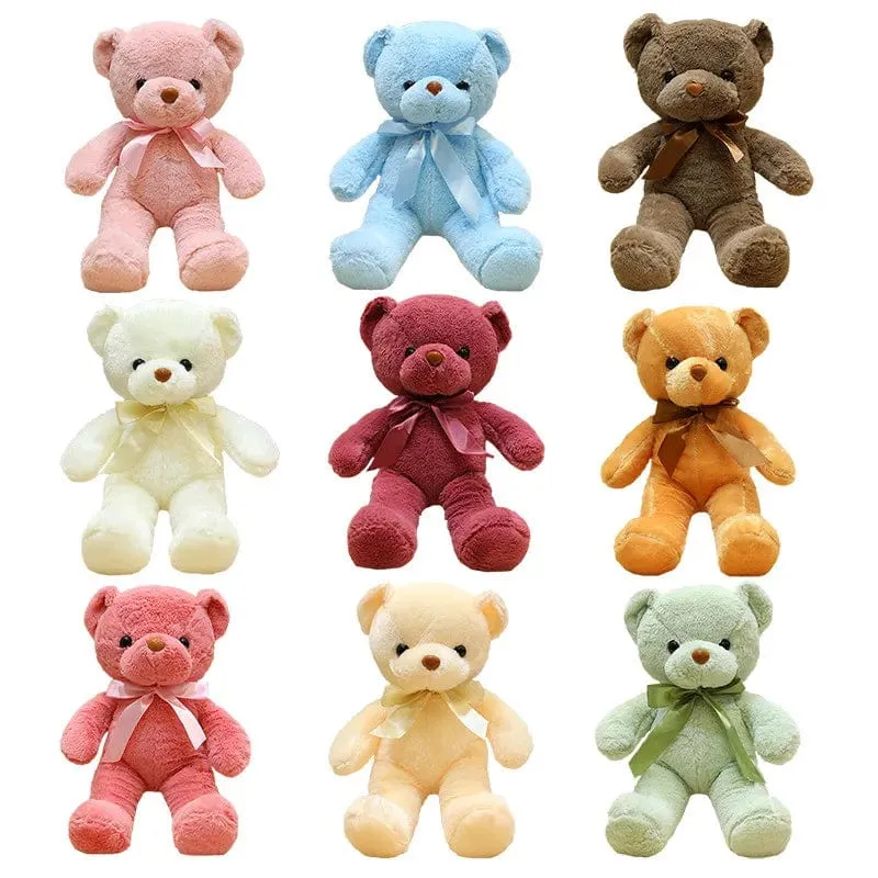 Niedlicher Teddybär Plüsch weich ausgestopfter Bär Tierspielzeug Plüschtier Kawaii Katze Baby Schlafspielzeug Wohnkultur für Kinder Mädchen Geschenke
