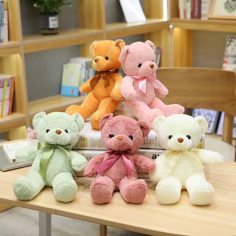 Niedlicher Teddybär Plüsch weich ausgestopfter Bär Tierspielzeug Plüschtier Kawaii Katze Baby Schlafspielzeug Wohnkultur für Kinder Mädchen Geschenke