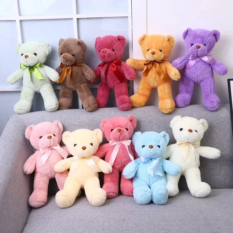 Niedlicher Teddybär Plüsch weich ausgestopfter Bär Tierspielzeug Plüschtier Kawaii Katze Baby Schlafspielzeug Wohnkultur für Kinder Mädchen Geschenke
