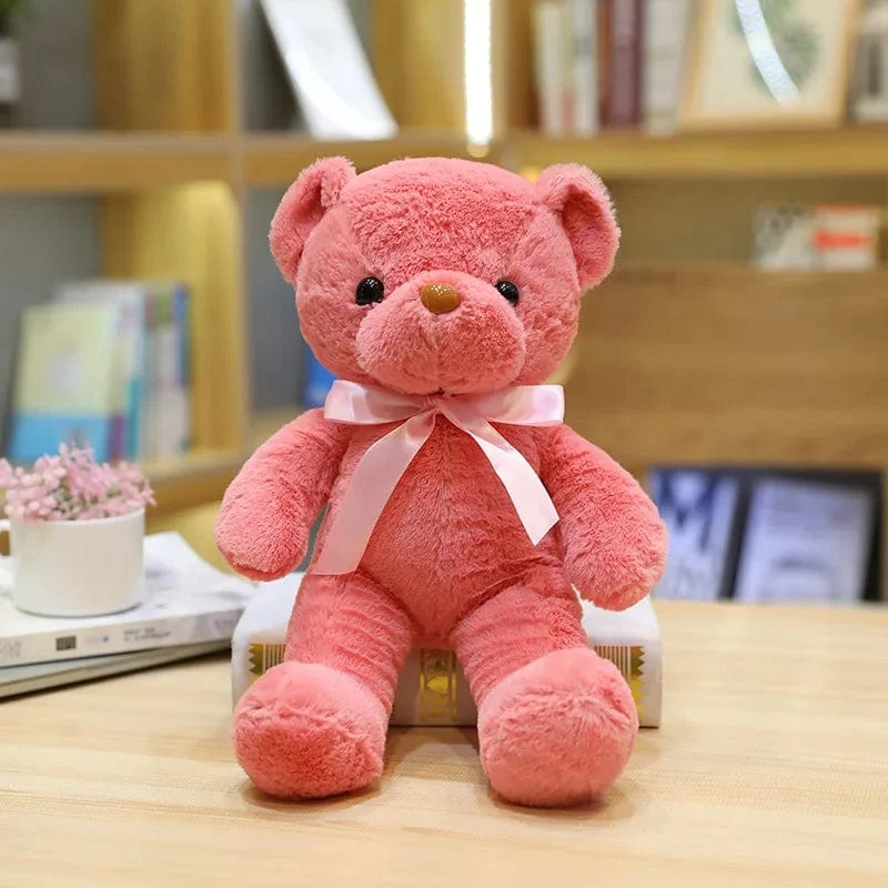 Niedlicher Teddybär Plüsch weich ausgestopfter Bär Tierspielzeug Plüschtier Kawaii Katze Baby Schlafspielzeug Wohnkultur für Kinder Mädchen Geschenke
