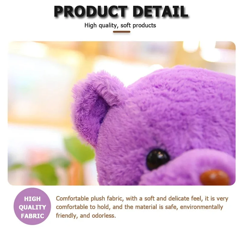 Niedlicher Teddybär Plüsch weich ausgestopfter Bär Tierspielzeug Plüschtier Kawaii Katze Baby Schlafspielzeug Wohnkultur für Kinder Mädchen Geschenke
