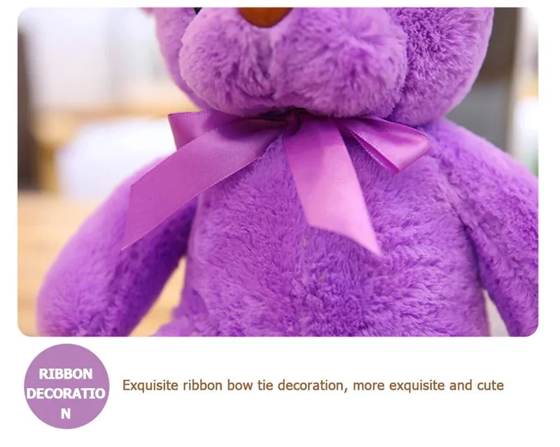 Niedlicher Teddybär Plüsch weich ausgestopfter Bär Tierspielzeug Plüschtier Kawaii Katze Baby Schlafspielzeug Wohnkultur für Kinder Mädchen Geschenke
