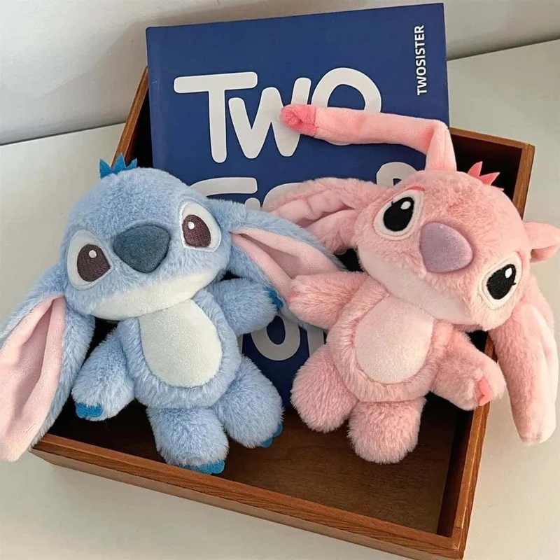 16 cm Disney Stitch Puppe Schlüsselanhänger Plüschtier Rucksack Anhänger Anime Lilo & Stitch Kinderspielzeug Weiche bequeme Stoffpuppe