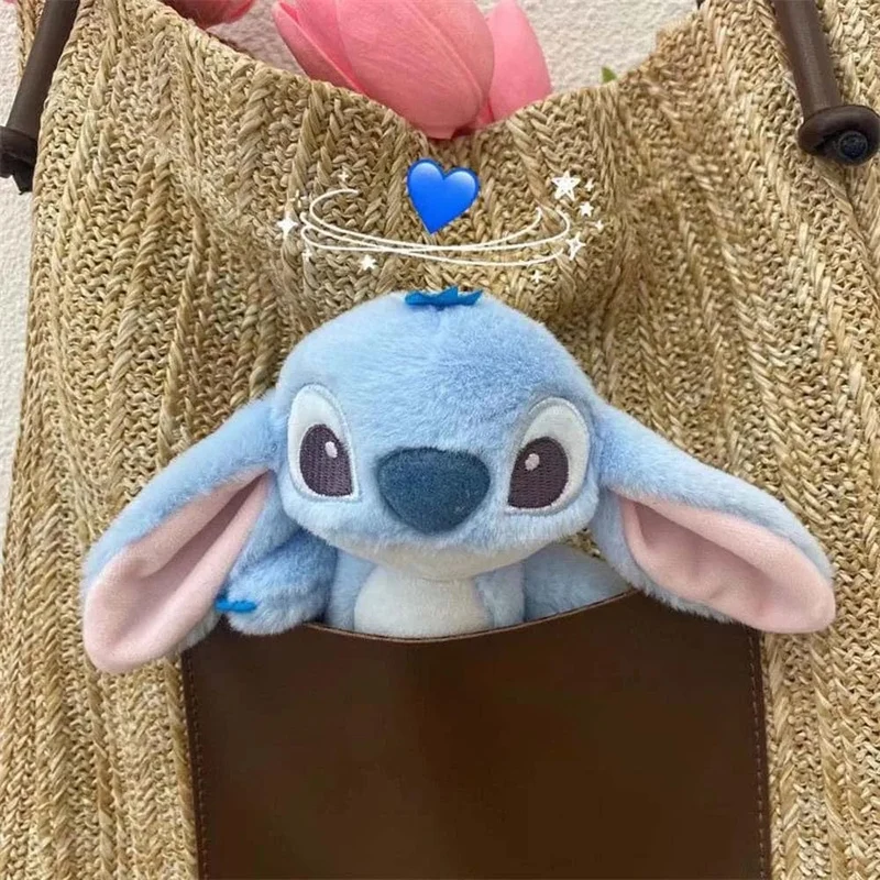 16 cm Disney Stitch Puppe Schlüsselanhänger Plüschtier Rucksack Anhänger Anime Lilo & Stitch Kinderspielzeug Weiche bequeme Stoffpuppe
