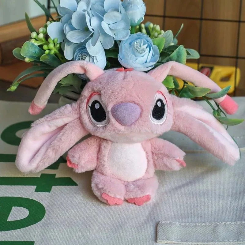 16 cm Disney Stitch Puppe Schlüsselanhänger Plüschtier Rucksack Anhänger Anime Lilo & Stitch Kinderspielzeug Weiche bequeme Stoffpuppe
