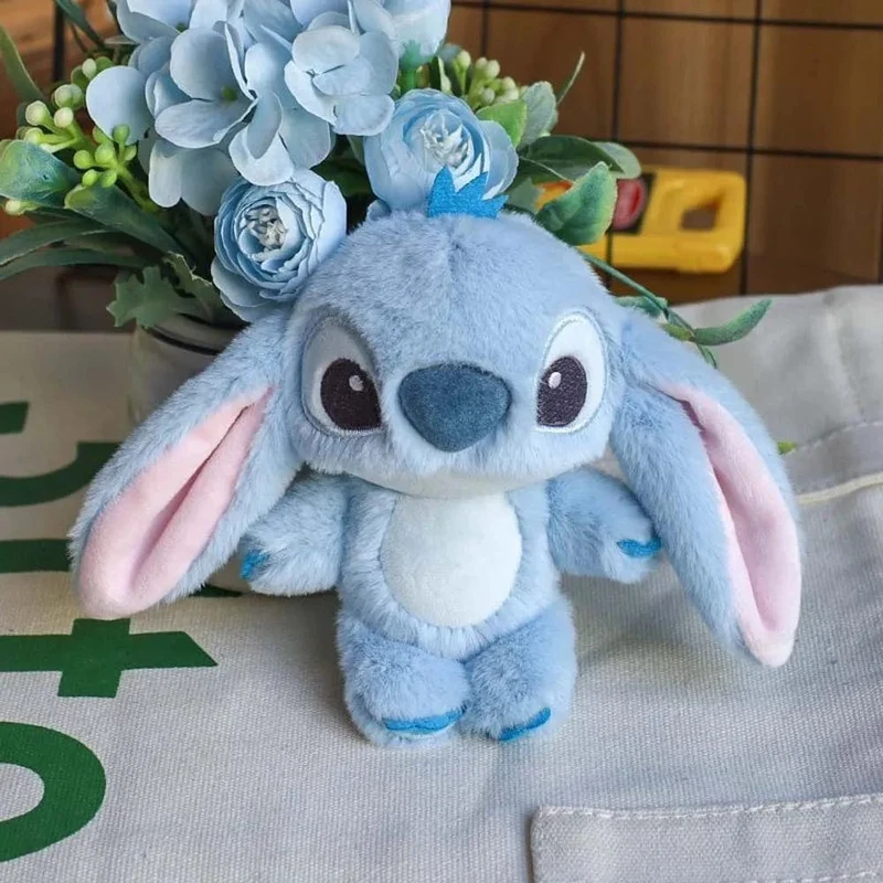 16 cm Disney Stitch Puppe Schlüsselanhänger Plüschtier Rucksack Anhänger Anime Lilo & Stitch Kinderspielzeug Weiche bequeme Stoffpuppe