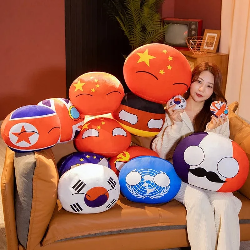 10/30/40cm Polandball Plüsch Puppe Countryball Country Ball Spielzeug Plüsch Anhänger Gefüllte Puppe Weihnachten Kinder Geschenk