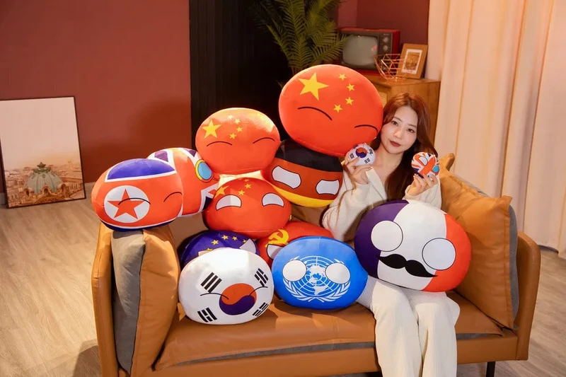 10/30/40cm Polandball Plüsch Puppe Countryball Country Ball Spielzeug Plüsch Anhänger Gefüllte Puppe Weihnachten Kinder Geschenk
