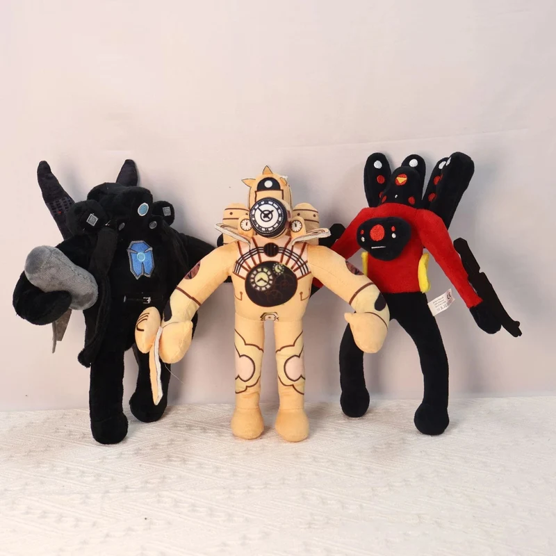 Skibidi Toilet Bosses Titan TV-Mann Kameramann Plüschtiere für Fans und Freunde Wunderschöne Stofftiere Puppe Weihnachtsgeschenk