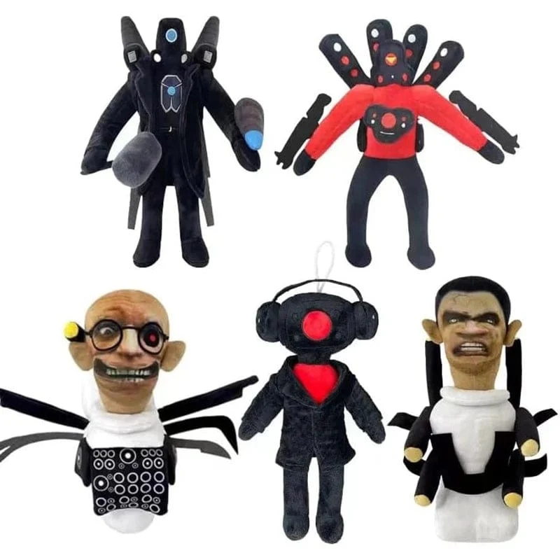 Skibidi Toilet Bosses Titan TV-Mann Kameramann Plüschtiere für Fans und Freunde Wunderschöne Stofftiere Puppe Weihnachtsgeschenk
