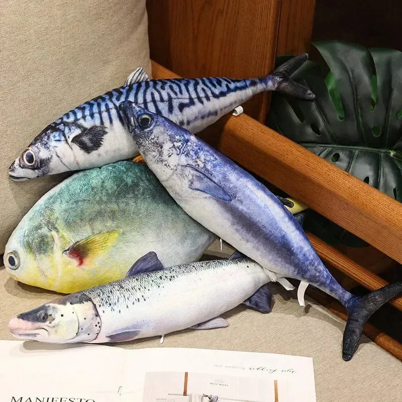 3D Simulation Fisch Plüsch Spielzeug Gefüllte Thunfisch Lachs Herbst Saury Zackenbarsch Plüsch Kissen Kreative Sofa Kissen Kissen Geschenk Kinder Spielzeug