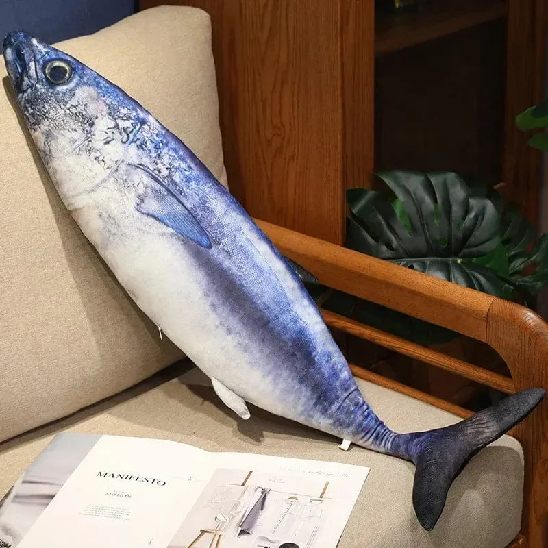 3D Simulation Fisch Plüsch Spielzeug Gefüllte Thunfisch Lachs Herbst Saury Zackenbarsch Plüsch Kissen Kreative Sofa Kissen Kissen Geschenk Kinder Spielzeug