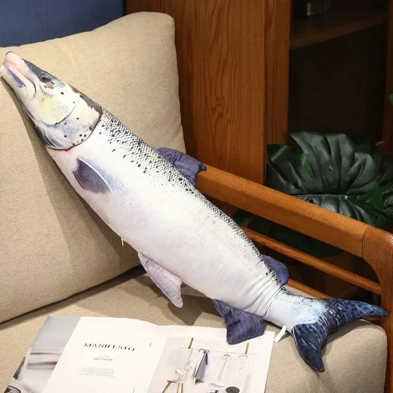 3D Simulation Fisch Plüsch Spielzeug Gefüllte Thunfisch Lachs Herbst Saury Zackenbarsch Plüsch Kissen Kreative Sofa Kissen Kissen Geschenk Kinder Spielzeug