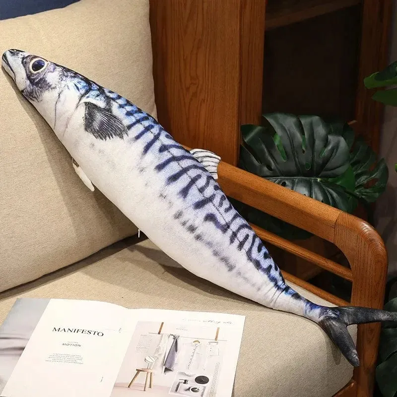 3D Simulation Fisch Plüsch Spielzeug Gefüllte Thunfisch Lachs Herbst Saury Zackenbarsch Plüsch Kissen Kreative Sofa Kissen Kissen Geschenk Kinder Spielzeug