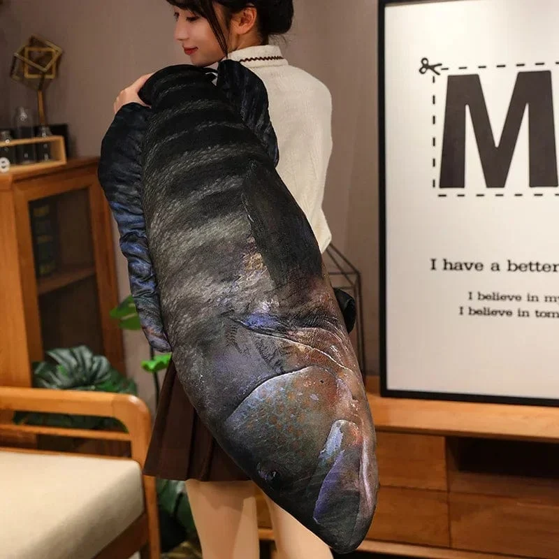 3D Simulation Fisch Plüsch Spielzeug Gefüllte Thunfisch Lachs Herbst Saury Zackenbarsch Plüsch Kissen Kreative Sofa Kissen Kissen Geschenk Kinder Spielzeug
