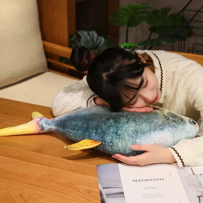 3D Simulation Fisch Plüsch Spielzeug Gefüllte Thunfisch Lachs Herbst Saury Zackenbarsch Plüsch Kissen Kreative Sofa Kissen Kissen Geschenk Kinder Spielzeug
