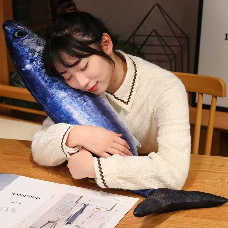 3D Simulation Fisch Plüsch Spielzeug Gefüllte Thunfisch Lachs Herbst Saury Zackenbarsch Plüsch Kissen Kreative Sofa Kissen Kissen Geschenk Kinder Spielzeug