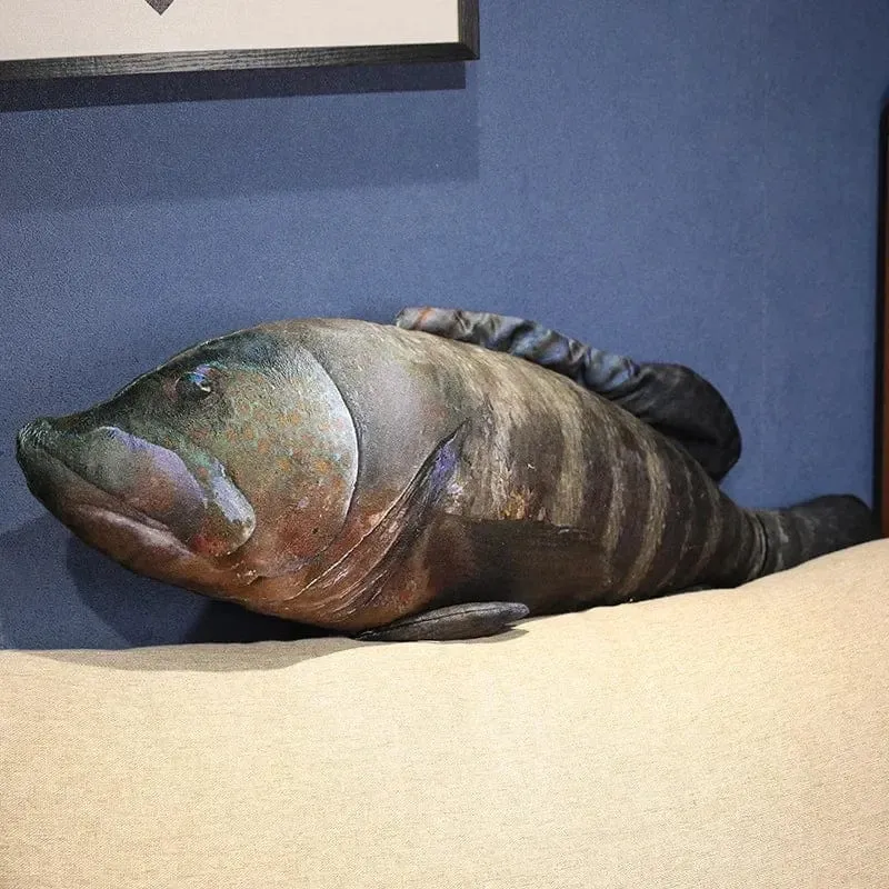 3D Simulation Fisch Plüsch Spielzeug Gefüllte Thunfisch Lachs Herbst Saury Zackenbarsch Plüsch Kissen Kreative Sofa Kissen Kissen Geschenk Kinder Spielzeug