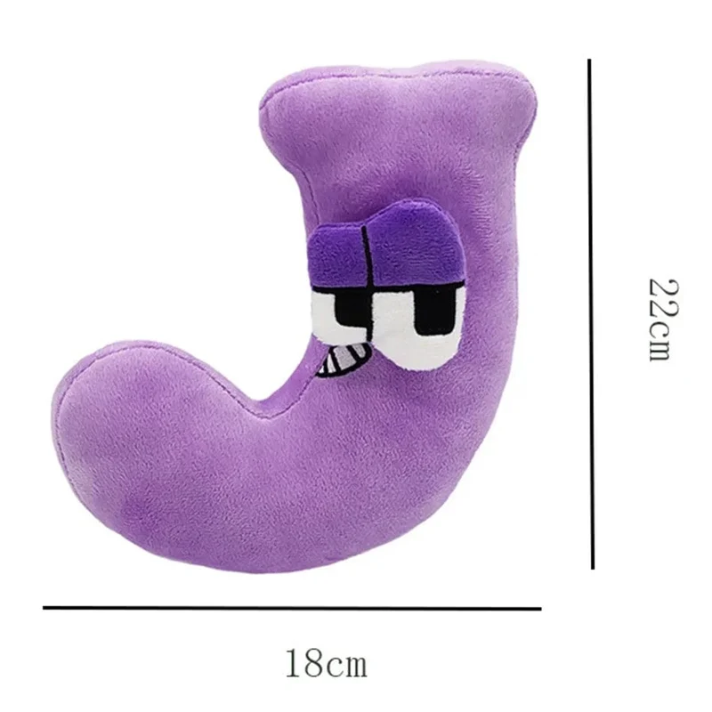 Alphabet Lore Plüschtiere Anime Puppe Kawaii 26 englische Buchstaben Stofftiere Kinder Aufklärung Montessori Plüschtier Puppe Geschenke