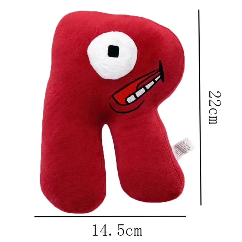 Alphabet Lore Plüschtiere Anime Puppe Kawaii 26 englische Buchstaben Stofftiere Kinder Aufklärung Montessori Plüschtier Puppe Geschenke