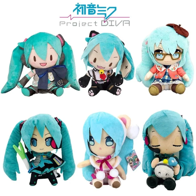 25–32 cm japanisches Anime-Plüschtier, Hatsune Miku, Plüschpuppe, weiches Kissen, Zukunftspuppe, süßes Weihnachtsgeschenk für Kinder