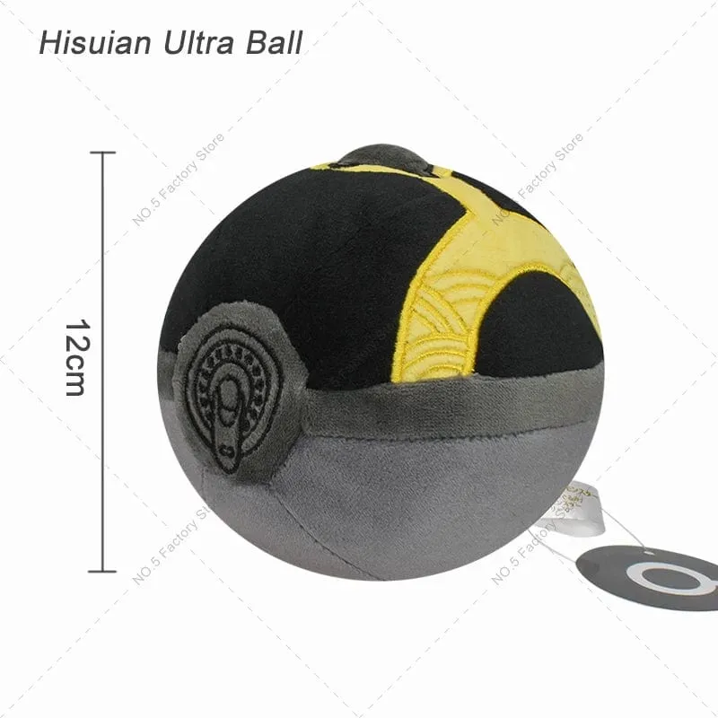 9Styles Pokemon Plüsch Pokeball Stofftier Meisterball Pokeball Großer Ball Beast Ball Dämmerungsball Hisuian Ultra Ball Peluche Puppe