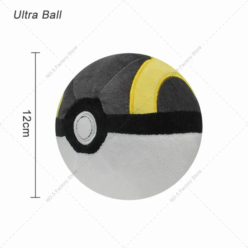 9Styles Pokemon Plüsch Pokeball Stofftier Meisterball Pokeball Großer Ball Beast Ball Dämmerungsball Hisuian Ultra Ball Peluche Puppe