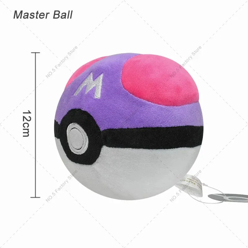 9Styles Pokemon Plüsch Pokeball Stofftier Meisterball Pokeball Großer Ball Beast Ball Dämmerungsball Hisuian Ultra Ball Peluche Puppe