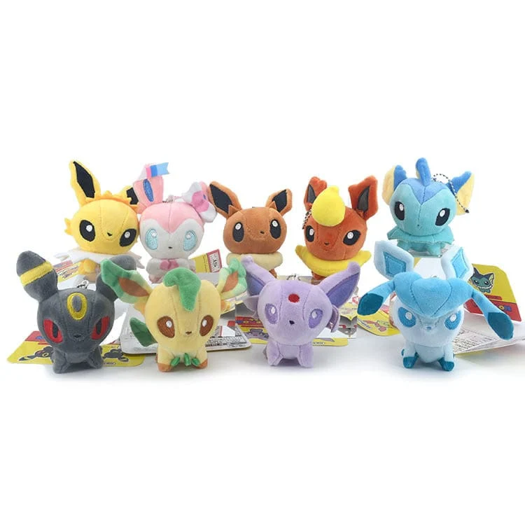 Pokemon Eevee Plüschpuppe Q Version Sylveon Eeveelution Glaceon Leafeon Umbreon Espeon Jolteon Vaporeon Haustier Elfen Geschenk