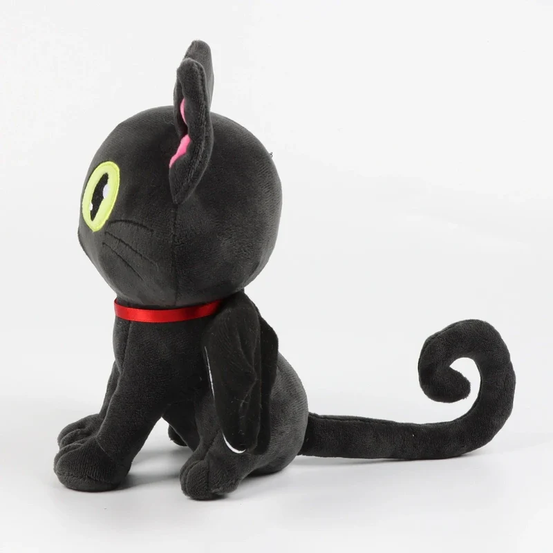 28 cm schwarzes Batcat-Plüschtier für Halloween, lustige Spielzeugpuppen, Begleiterspielzeug für Jungen und Mädchen, Weihnachts- und Halloween-Geschenke