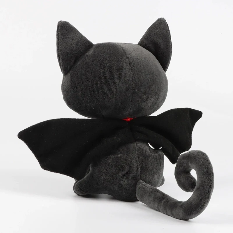 28 cm schwarzes Batcat-Plüschtier für Halloween, lustige Spielzeugpuppen, Begleiterspielzeug für Jungen und Mädchen, Weihnachts- und Halloween-Geschenke