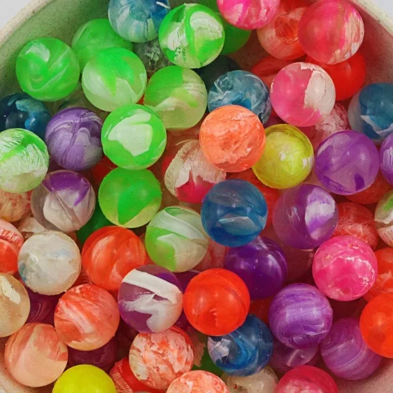 20 Teile/los Gummi 19mm Wolke Bouncy Bälle Lustige Spielzeug Springen Bälle Mini Neon Swirl Bouncing Balls für Kinder Sport Spiele spielzeug