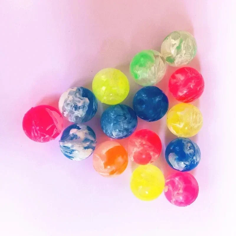 20 Teile/los Gummi 19mm Wolke Bouncy Bälle Lustige Spielzeug Springen Bälle Mini Neon Swirl Bouncing Balls für Kinder Sport Spiele spielzeug