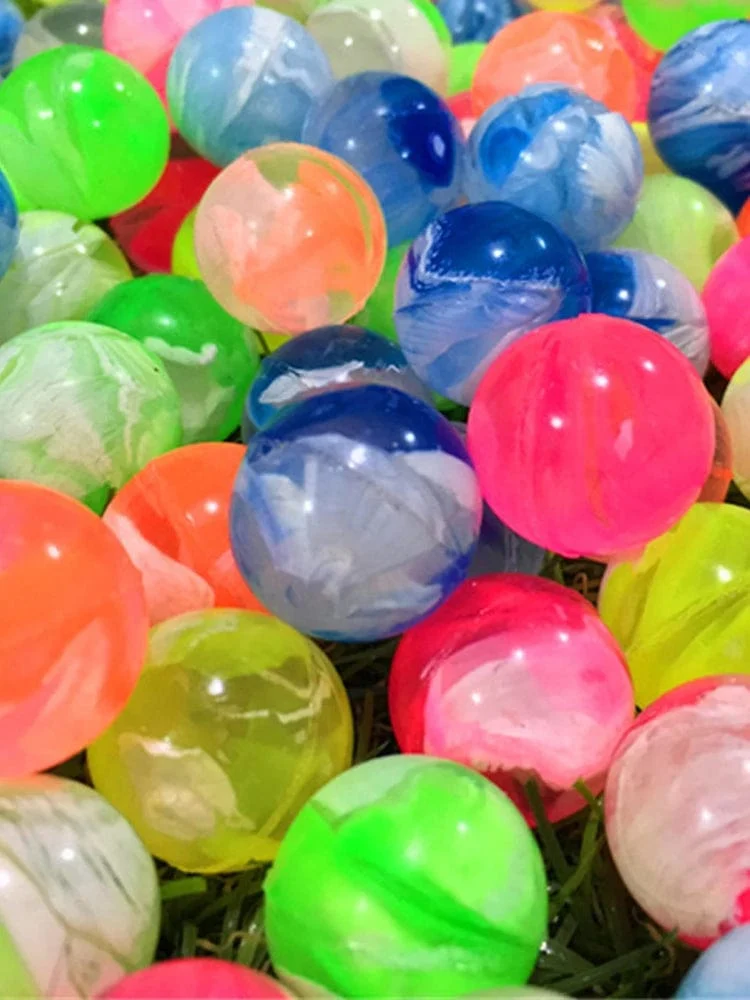 20 Teile/los Gummi 19mm Wolke Bouncy Bälle Lustige Spielzeug Springen Bälle Mini Neon Swirl Bouncing Balls für Kinder Sport Spiele spielzeug