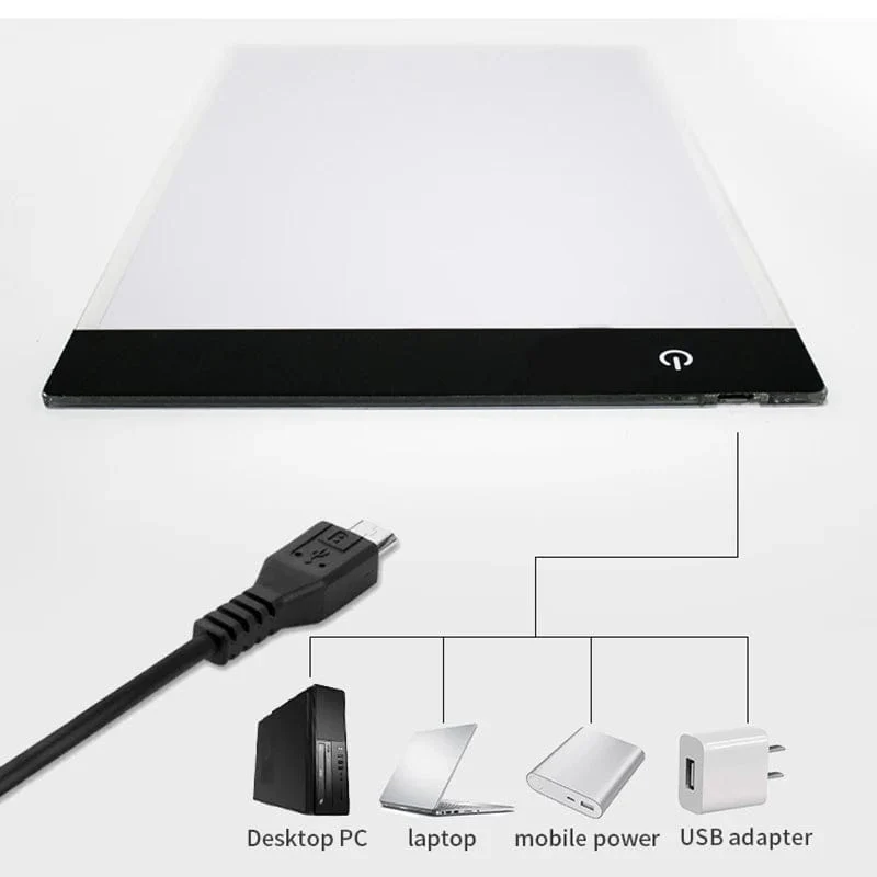 3-stufig dimmbares LED-Zeichenpad, Lernspielzeug für Kinder und Babys, A4-Format, elektronisches Mal- und Zeichenbrett, A5-Format