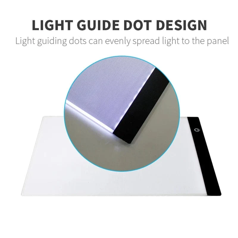 3-stufig dimmbares LED-Zeichenpad, Lernspielzeug für Kinder und Babys, A4-Format, elektronisches Mal- und Zeichenbrett, A5-Format