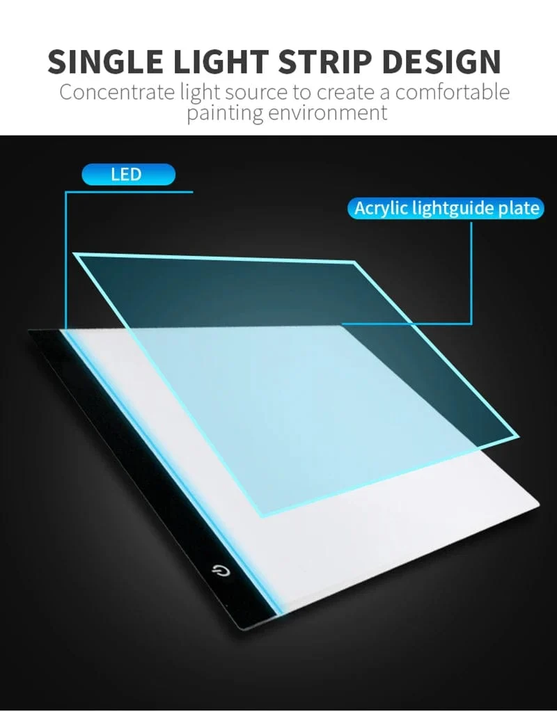 3-stufig dimmbares LED-Zeichenpad, Lernspielzeug für Kinder und Babys, A4-Format, elektronisches Mal- und Zeichenbrett, A5-Format