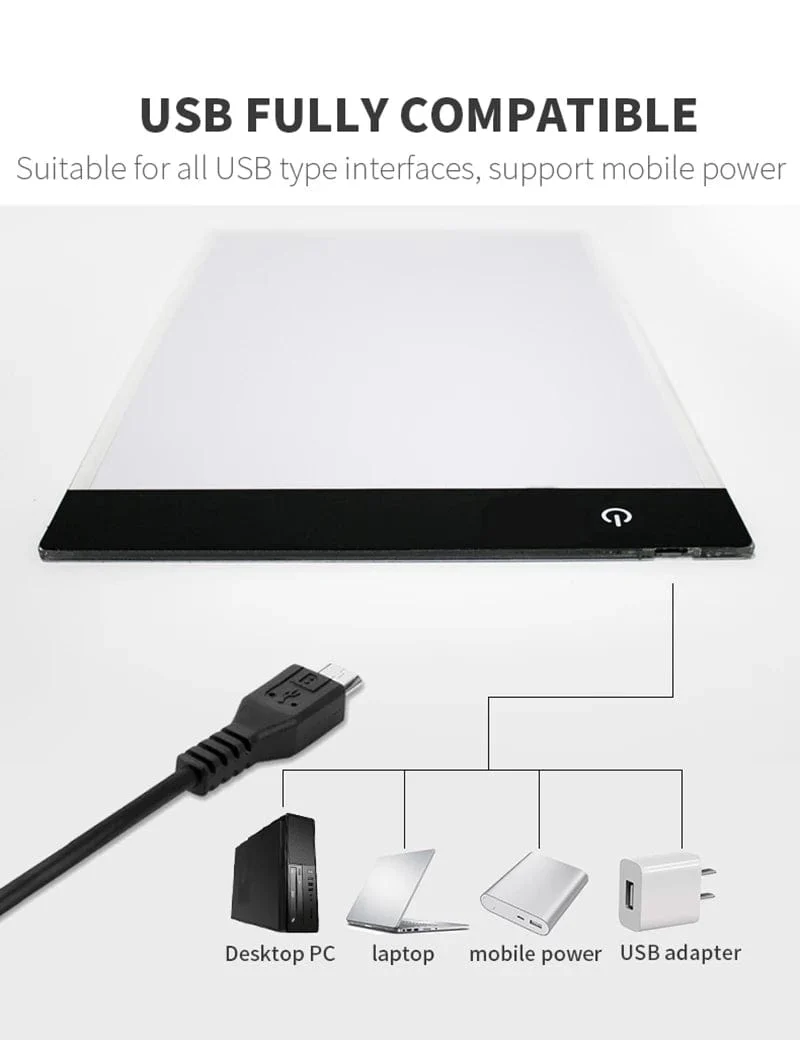 3-stufig dimmbares LED-Zeichenpad, Lernspielzeug für Kinder und Babys, A4-Format, elektronisches Mal- und Zeichenbrett, A5-Format