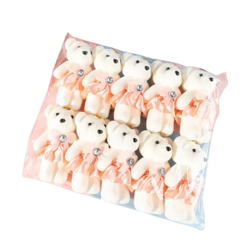 10 Teile/los Bär Gefüllt Plüsch Spielzeug Mini Bär Spielzeug Schlüsselbund Tasche Anhänger Hochzeit Dekoration Kinder Geburtstag Party Geschenke