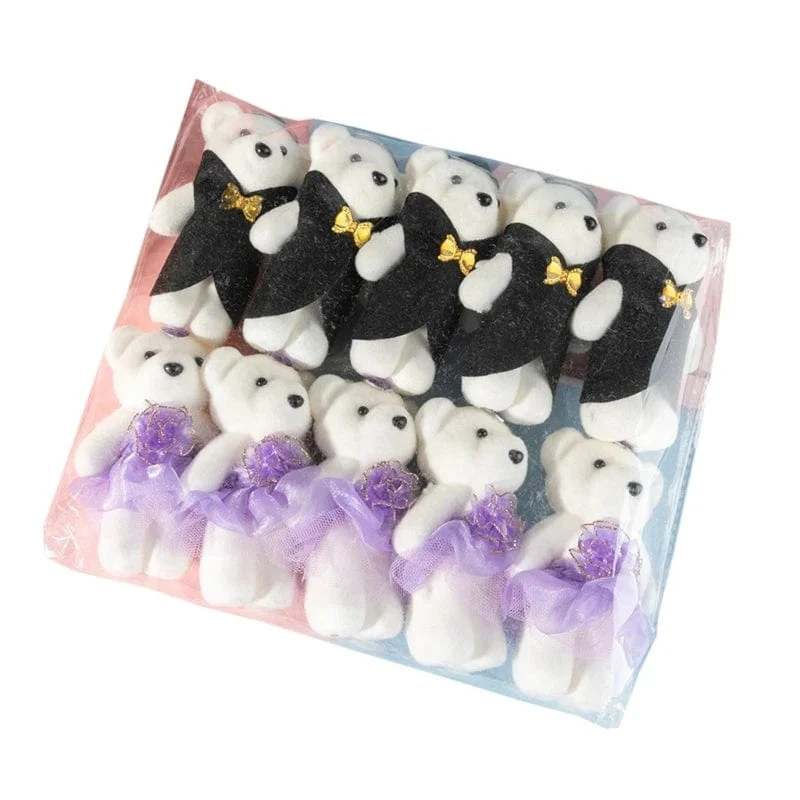 10 Teile/los Bär Gefüllt Plüsch Spielzeug Mini Bär Spielzeug Schlüsselbund Tasche Anhänger Hochzeit Dekoration Kinder Geburtstag Party Geschenke