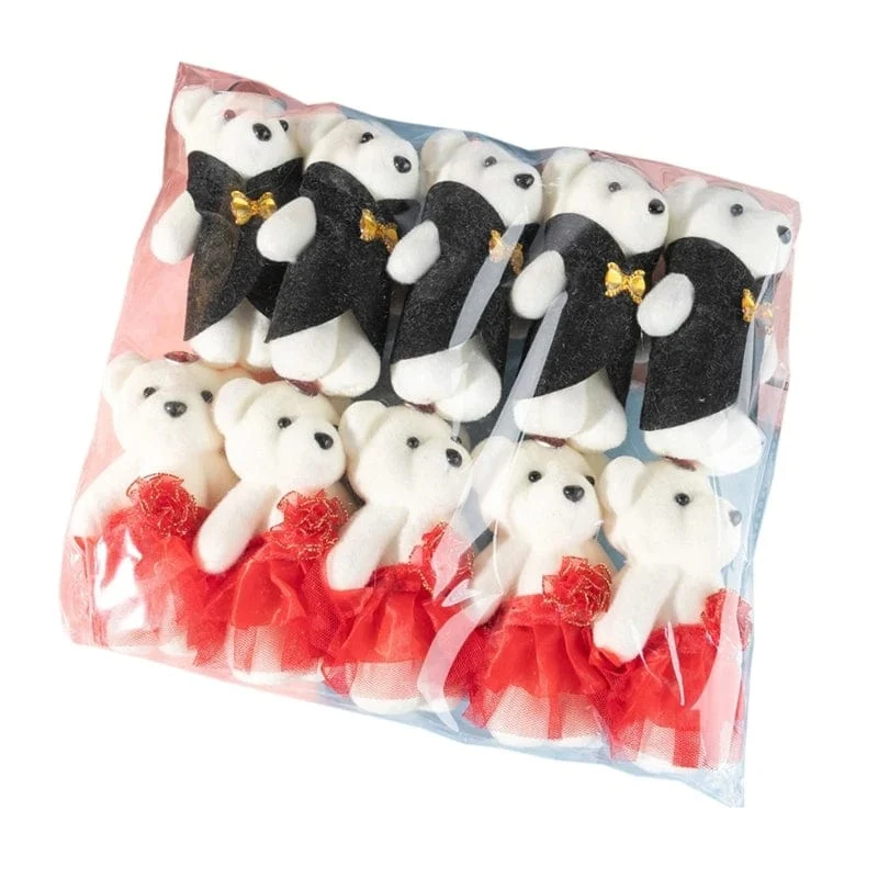 10 Teile/los Bär Gefüllt Plüsch Spielzeug Mini Bär Spielzeug Schlüsselbund Tasche Anhänger Hochzeit Dekoration Kinder Geburtstag Party Geschenke