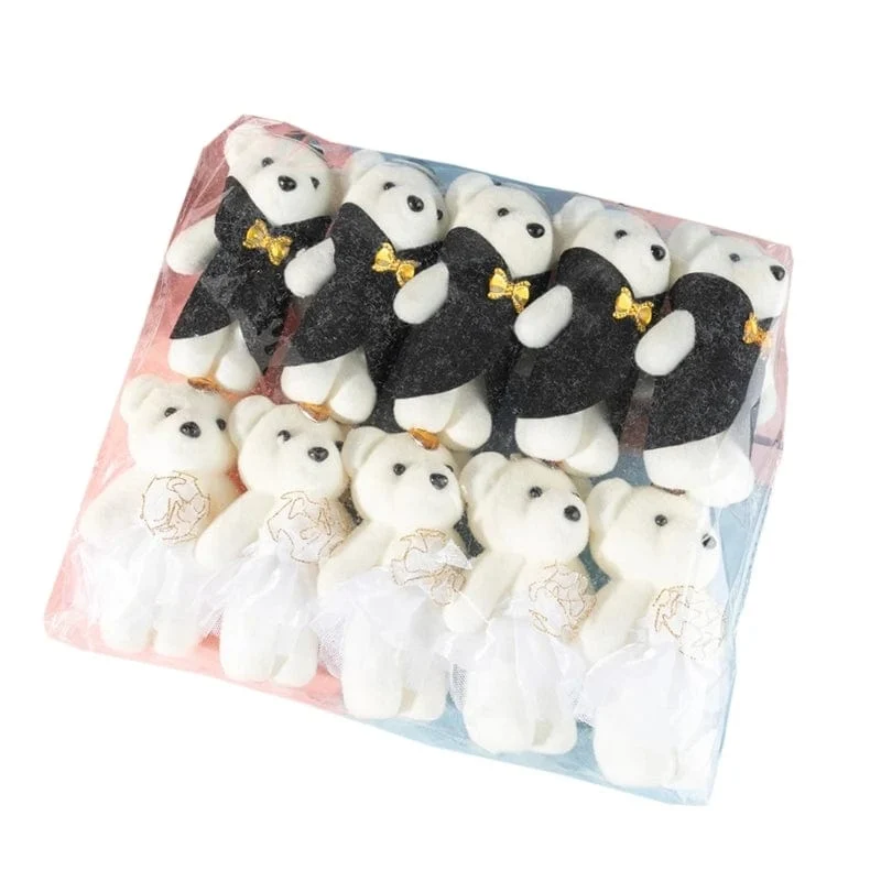 10 Teile/los Bär Gefüllt Plüsch Spielzeug Mini Bär Spielzeug Schlüsselbund Tasche Anhänger Hochzeit Dekoration Kinder Geburtstag Party Geschenke