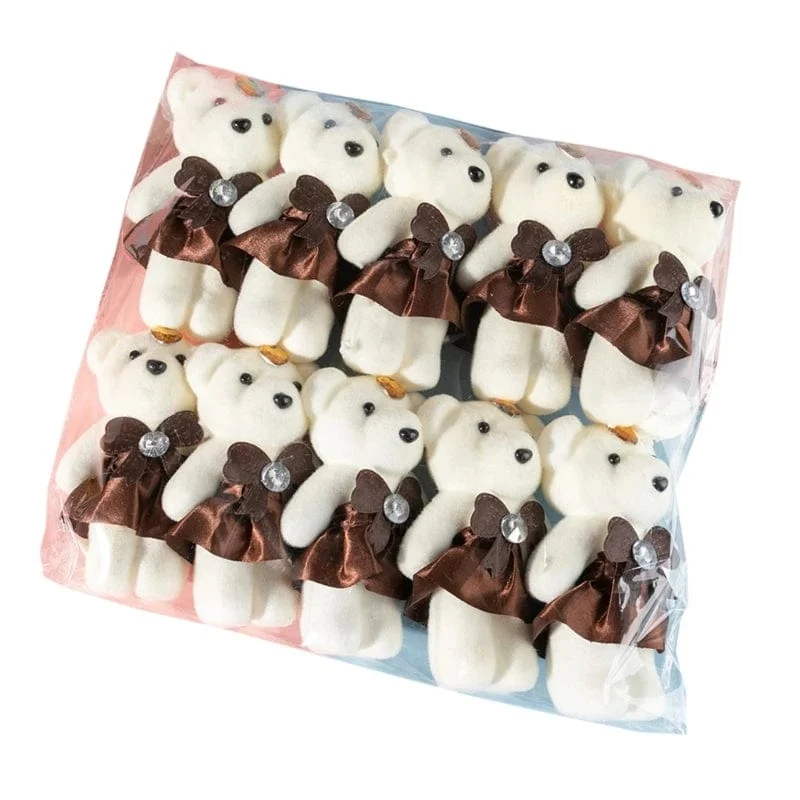 10 Teile/los Bär Gefüllt Plüsch Spielzeug Mini Bär Spielzeug Schlüsselbund Tasche Anhänger Hochzeit Dekoration Kinder Geburtstag Party Geschenke