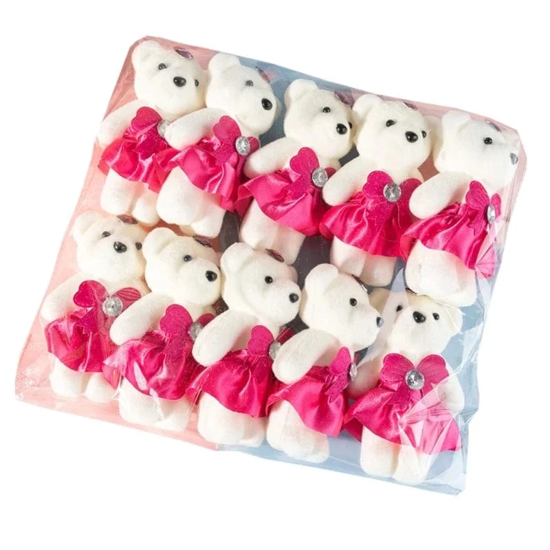 10 Teile/los Bär Gefüllt Plüsch Spielzeug Mini Bär Spielzeug Schlüsselbund Tasche Anhänger Hochzeit Dekoration Kinder Geburtstag Party Geschenke